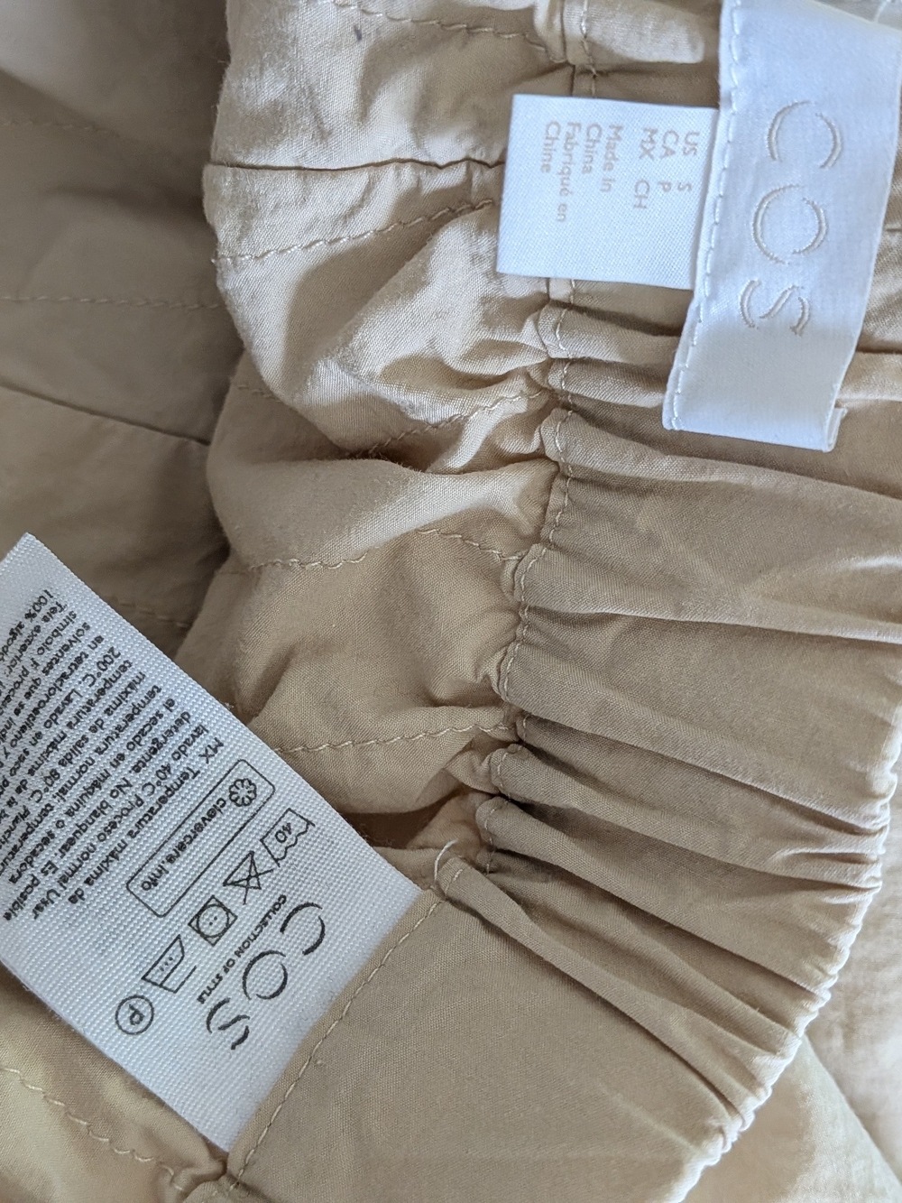 COS Beige Elastic-Waist Drawstring Chinos - Picture 3 of 4